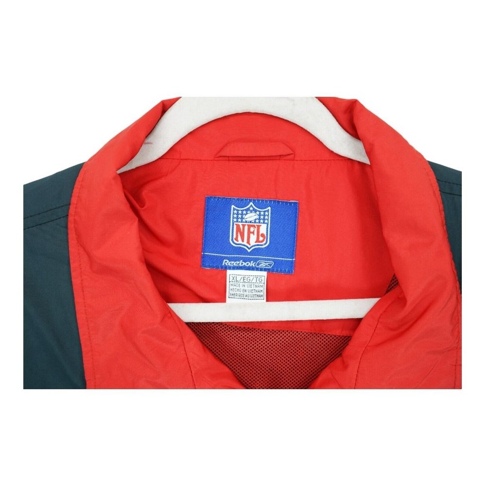 Vintage Reebok NFL Men’s Full Zip Windbreaker Jacket Size XL Gray & Red - Picture 6 of 8